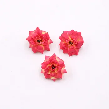 20pcs 4,5 cm Mini Silke Steg Kunstig Blomst Bryllup Hjem Dekorative DIY Tegnebog Gave Cut & Klip Simulering Billige Falske Blomst