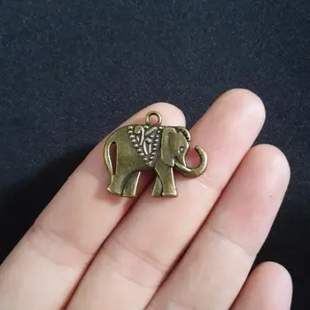 20Pcs Antik Bronze Elefant Charme DIY Smykker at Gøre