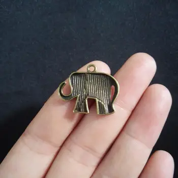 20Pcs Antik Bronze Elefant Charme DIY Smykker at Gøre