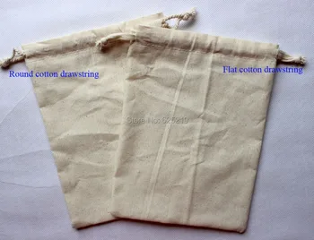 (20pcs/masse) 30*40cm/11.8*15.7 tommer 140 g/m2 økologisk bomuld stof drawstrigng gave naturlig bomuld tote taske til salg