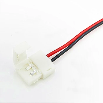 20pcs/masse 5050 5730 LED Strip Skifte Stik 10 mm 2-Polet Med 5,5 mm*2.1 mm DC Female Adapter Stik