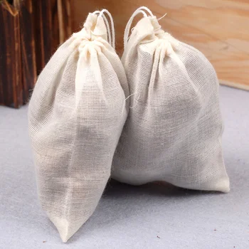 20pcs/masse 8x10cm 60 tæthed hånd lavet bomuldssnor filterpose stegt Kinesisk medicin koges saltlage krydderier taske mælk og
