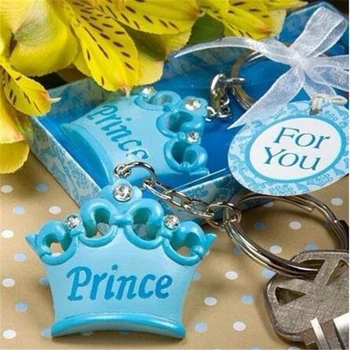 20Pcs/masse Baby Dreng Prince Imperial Crown nøglering nøglering Nøglering Baby Shower Favoriserer Souvenirs Bryllup Gave Med Gave Æske