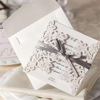 20pcs/Masse Bryllup Invitation-Kort, der laser cut bryllup invitationer jul pop up kort tom bryllup kort med kuvert