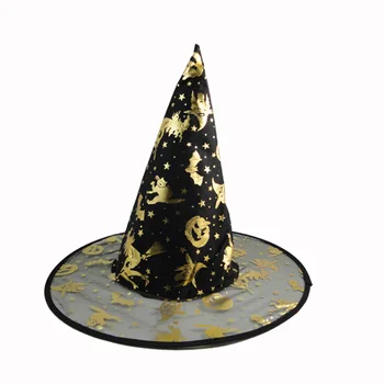 20pcs/masse Cosplay Halloween Fest Kostumer Glod Blokering Wizzad Cap, Hat Witch Hatte Tage hjem Favors
