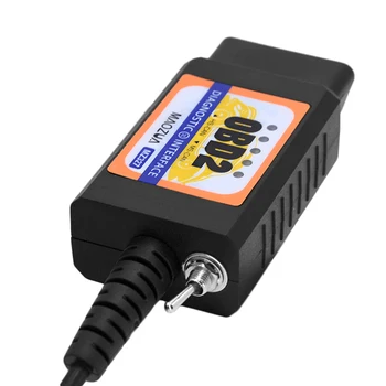 20pcs/masse DHL MZ327 ELM327 ELM327 USB-V1.5 ændres til Ford ELMconfig CH340+25K80 chip HS-KAN / MS-KAN