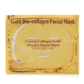 20PCS/masse Guld Bio-Kollagen ansigtsmaske ansigtsmasker Krystal Guld Pulver Kollagen ansigtsmaske Fugtgivende Anti-Aging Olie-kontrol
