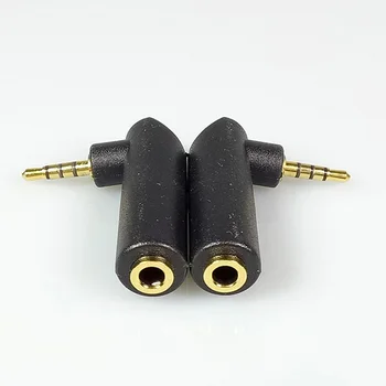 20pcs/pack Forgyldt Højre Vinkel Jack 3,5 mm Female til 2,5 mm, 4 poler Stereo hanstik R Stik til Hovedtelefon Adapter DIY-projekt