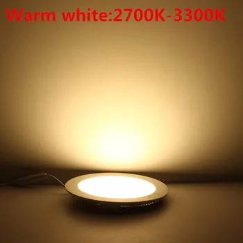 20pcs Ultra Lyse 3W 6W 9W 12W 15W 25W Led Forsænket Loft Downlight Rund/Firkantet Panel lys 1800Lm Led-Panel Pære Lampe Lys