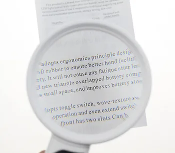 20X 2 LED-Lys 90mm Diameter Håndholdt Forstørrelsesglas for at Læse Kort Avisen, Forstørrelsesglas Smykker Lup