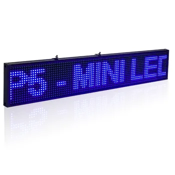 20x4Inch SMD P5 Led Sign Modul Programmerbare rullende Meddelelse LED-Display Bord med Metal-Kæde,Blå Tid countdown