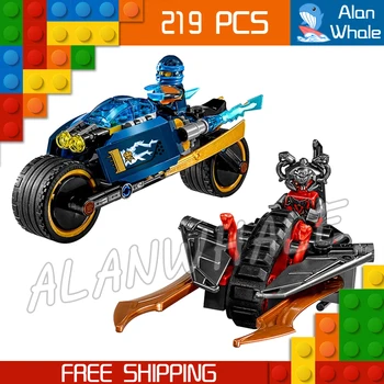 219pcs Ninja New10579 Ørkenen Lyn DIY Model byggesten Legesæt Legetøj Kompatibel med Lego