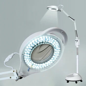 220V 3X Circline-LED-Lampe Forstørrelsesglas Kolde Ligth Drift-Gulvtæppe Shadowless Lampe Forstørrelsesglas til Beauty Salon Negle Tatovering