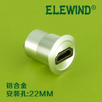 22mm montering diameter HDMI-stik, USB-Kvinde til Kvinde