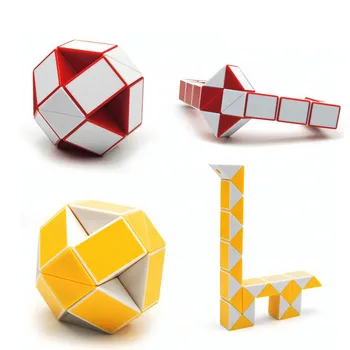 24 Blokke Hersker Magic Cube Puslespil Magi Hersker Cube Slange Twist Puslespil Pædagogisk Legetøj til Børn på 6 Unge Voksne Dreng Pige