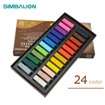 24 farve Bløde pastel halv størrelse Simbalon lakstift Farveblyanter tegning doodle Art pensel Kontorartikler, skoleartikler 6885