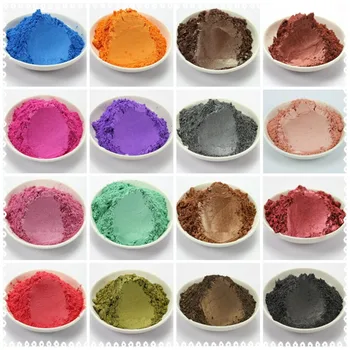 24 Farver Blandet Sunde Naturlige Mineralske Glimmer Pulver DIY For Sæbe Farvestof Sæbe Farvestof makeup-1 Parti =5g/10g*24 farver =120 g/240g