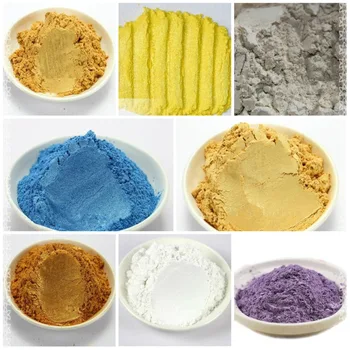 24 Farver Blandet Sunde Naturlige Mineralske Glimmer Pulver DIY For Sæbe Farvestof Sæbe Farvestof makeup-1 Parti =5g/10g*24 farver =120 g/240g
