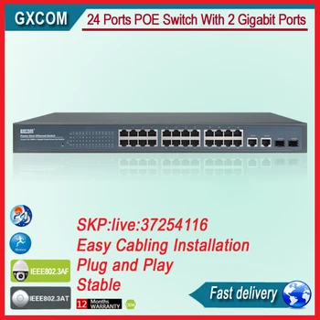 24 Ports POE Switch Med 2 Gigabit Combo Porte Med RTL8332L