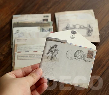 24pcs/masse Vintage MINI Kraft konvolut indstil, Fancy konvolutter, Dejlig stille(SS-4922)