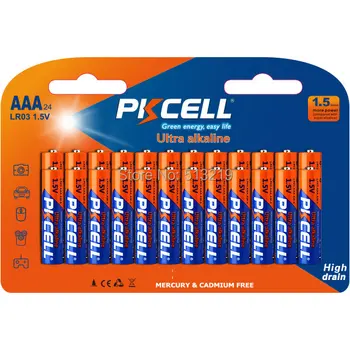 24Pcs*PKCELL Alkaline Batteri LR03 AAA Batterier Tørt Batteria 1,5 Volt for MPS,Walkaman,Lommelygte Legetøj