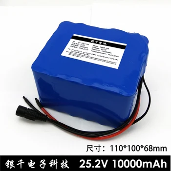 24V 10Ah 6S5P 18650 Genopladelige batterier 25.2 V 10000mah elektrisk cykel knallert / el / Lithium Batteri +25.2 V 2A oplader