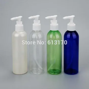 250ml Tryk på Pumpe flasker Lang Munden , Shampoo, Lotion flaske Farverige Tom prøvehætteglas Kosmetisk emballage beholdere