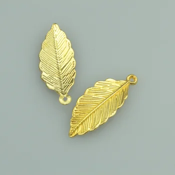 25pcs 31*13mm guld farve, træ, blad Legering charms vedhæng passer halskæde armbånd diy Vedhæng til smykker at gøre 4007A
