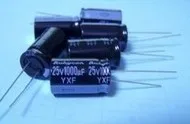 25V 1000UF Elektrolytisk Kondensator 10X20(5pcs/masse)