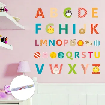 26 engelsk Bogstaver, Alfabet Søde Dyr Mønster Flytbare Væg Sticker Tidlig Uddannelse Wall Stickers til børneværelset Dekoration