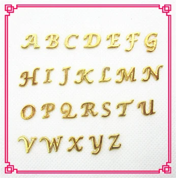 260pcs Hot salg mix guld A-Z 26 bogstaver i alfabetet flydende charms, der bor glas hukommelse flydende vedhæng medaljoner