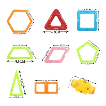 26Pcs Mini Magnetiske Designer byggesten Kids Modeller Bygning Legetøj Technic Plast DIY Oplyse Mursten Børn Magnet Spil