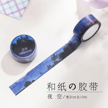 2cm*10m nattehimlen washi tape DIY dekorative scrapbooking masking tape tape label-klistermærke, brevpapir Høj Qaulity
