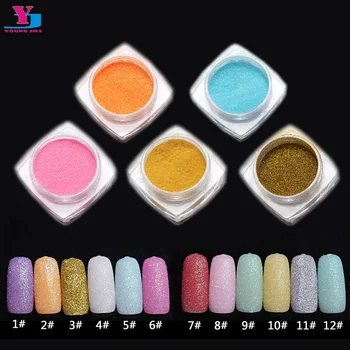 2g/max Glitter Nail Art Tips Chrome Nail Powder Pigment Havfrue Effekt Holografiske Støv DIY UV Gel Neglelak Dekoration Kvinder