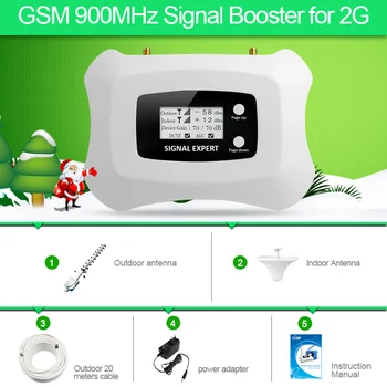 2G Signal Booster GSM-900MHz Mobiltelefon Signal Forstærker Telefon Forstærker 70dB High Gain Booster forbedre Stemme mobiltelefon