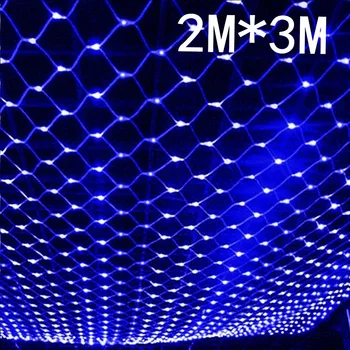 2mx3m 204 Led 8 modes 220V super lyse net mesh, string lys xmas christmas light nye år have med Græsplæne bryllup, ferie belysning