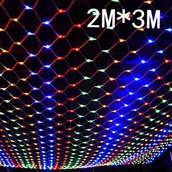 2mx3m 204 Led 8 modes 220V super lyse net mesh, string lys xmas christmas light nye år have med Græsplæne bryllup, ferie belysning