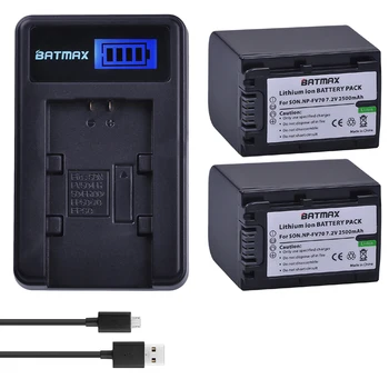 2Pack 2500mAh NP-FV70 NP-FV70 NPFV70 batterier&LCD-USB-Oplader til Sony NP-FV50 FV30 HDR-CX230 HDR-CX150E HDR-CX170 CX300 Z1