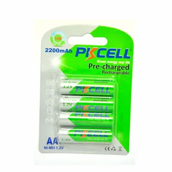 2Pack/8stk PKCELL 1,2 V Ni-MH AA Genopladelige Batterier 2200mAh +4stk/Kort 1,2 V 850mAh NiMH AAA Genopladelige Batteri Batterier