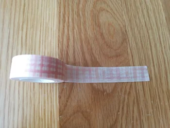 2STK Dejlig Pink Plaid washi tape masking tape DIY dekoration Scrapbooking Mærkat Mærkat Masking Tape Skolens Kontor Levering