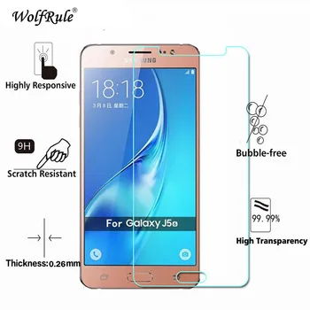 2STK For Glas Samsung Galaxy J5 2016 Skærm Protektor Hærdet Glas Til Samsung Galaxy J5 2016 Glas Til Samsung J5 2016 J510F