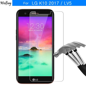 2stk For Hærdet Glas LG K10 2017 Skærm Protektor Til LG K10 2017 Glas Til LG LV5 / X400-M250 M250N Beskyttende Film Wolfsay