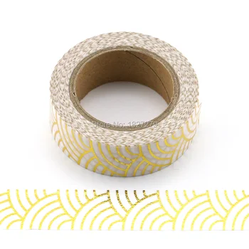 2stk Guld Folie Washi Tape Japansk Papir 1.5*10meter Kawaii Scrapbooking Værktøjer, Solid Farver Masking Tape Adhesiva Decorativa