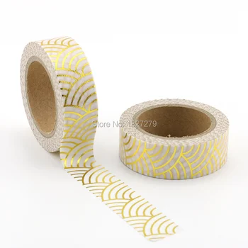 2stk Guld Folie Washi Tape Japansk Papir 1.5*10meter Kawaii Scrapbooking Værktøjer, Solid Farver Masking Tape Adhesiva Decorativa