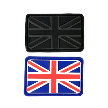 2stk Gummi England Flag, Patch Krog STORBRITANNIEN Flag Badge 3D PVC Taktiske Brassard Militære Moral Armbind Bekæmpe Skulder Patches
