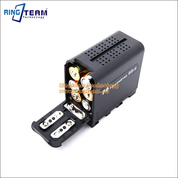 2stk Magt Som NP-F970 NP-F970 Batteri Tilfælde FALCON ØJNE BB-6 BB6 Boks til 6 AA-Batteri passer til LED Video Light Lampe -, Monitor-Paneler...