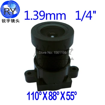 2stk/masse, 1.39 mm CCTV Kamera Megapixel MTV IR CCTV Linse F2.25 1/4 M12 mount 650 ir-filter