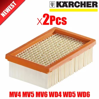 2stk/masse KARCHER Filter for KARCHER MV4 MV5 MV6 WD4 WD5 WD6 våd og tør Støvsuger Reservedele#2.863-005.0 hepa-filtre