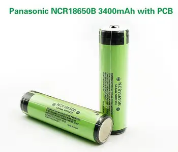 2STK/MASSE Nye Beskyttet Originale Panasonic 18650 NCR18650B 3,7 V 3400mAh Genopladeligt Li-ion Batteri Batterier med PCB