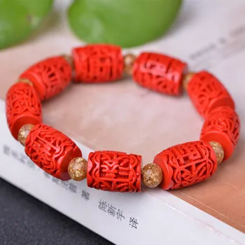 2stk/meget Høj Kvalitet Kinas Røde Cinnober Armbånd goldleaf Armbånd, armringe For Smukke Kvinder, er Mode Smykker